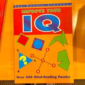 NEW 💙 IMPROVE YOUR IQ HARDBACK BOOK WITH OVER 500 MIND-BENDING PUZZLES